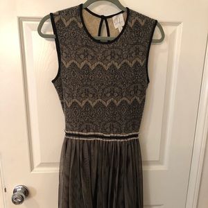 Black and Cream sleeveless dress
